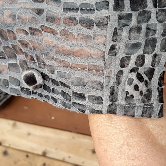 Ruby Rd Gray Faux Suede/Snake Jacket - Picture 6 of 6